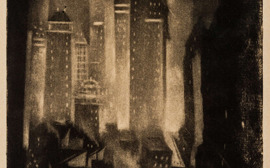 Christopher Richard Wynne Nevinson (1889-1946) New York: Night (Black 84)