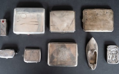 Cigarette Case and Lighter Sterling & Continental Silver