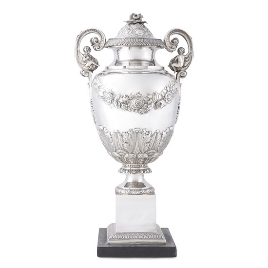 Classical silver covered urn William L. Adams (1802-1861) active c. 1830-1850, New York, NY