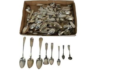 Coin Silver Lot of Various Spoons and various makers