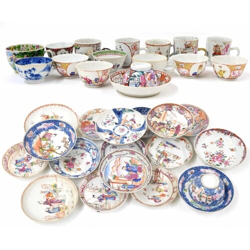 Collection of Chinese export porcelain, to include mainly sa...