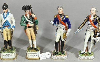 Collection of Four Porcelain Military Figurines
