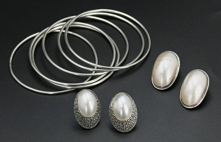 Contemporary Sterling Silver Jewelry Group