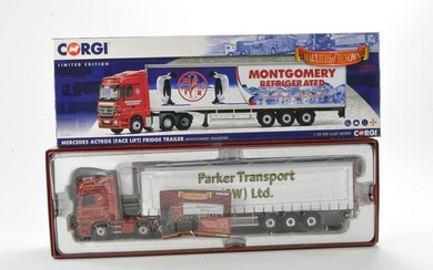 Corgi Model Truck Issue comprising No. CC13826 Mercedes Actros Fridge Trailer in the livery of
