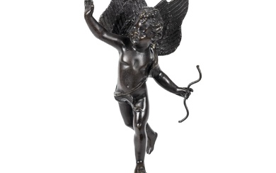 Cupid with his bow bronze Early 20th Century