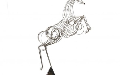 Curtis Jere, Large Wire Horse Sculpture