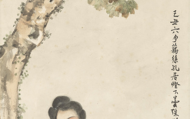 DENG FEN (1894-1964) Lady Holding Qin