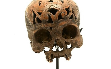 Dayak Head Hunter's Human Trophy Skull.
