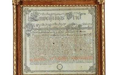 Deutscher Schriften-Maler des 16. Jahrhunderts, EINWEIHUNGSBRIEF DER HERRSCHAFTLICHEN SCHLOSSKAPPELLEN ZU OBERBRUNN
