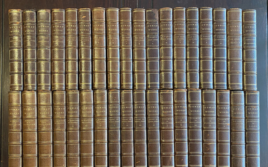 Dumas in English, 36 volumes leatherbound 1893-95