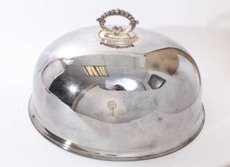 Early 20th century silver plated meat dome