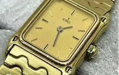 Ebel 234 Classic Wave 18k Gold Bracelet Ladies Watch Quartz 28 x 20mm