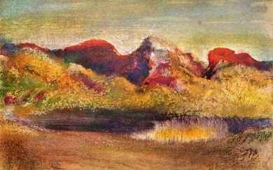 Edgar Degas - Lake And Mountains