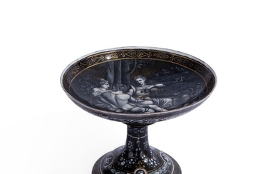 Enamel stand depicting a classical scene, Limoges first half of the 19th century.