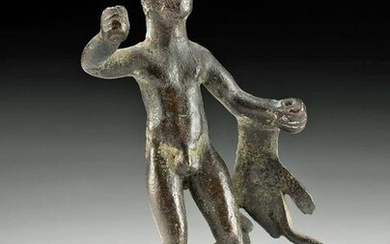 Etruscan Bronze Figure Fighting Herakles / Hercules