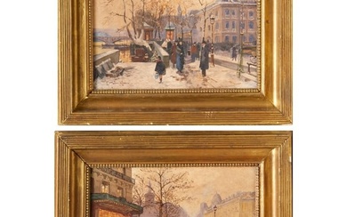 Eugene Galien-Laloue (attrib.), pair oil paintings