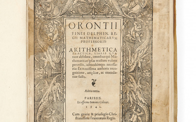 FINÉ (Oronce) Arithmetica practica, libris quatuor.