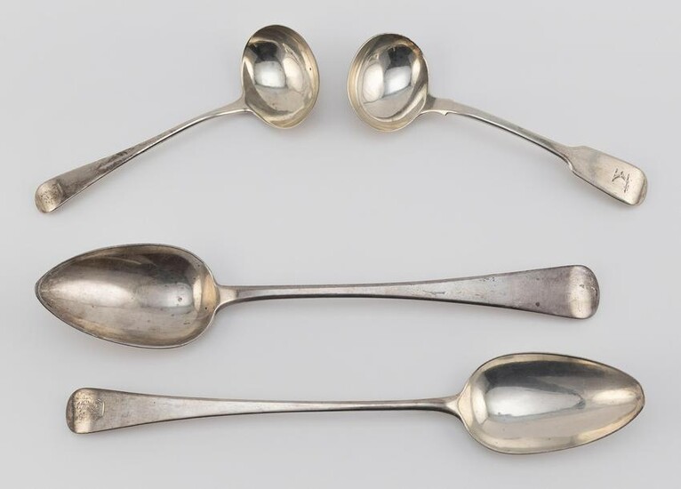 FOUR PIECES OF ENGLISH STERLING SILVER FLATWARE Approx.