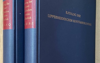 [Fashion and costume]. Katalog der Lipperheideschen Kostümbibliothek. Ed....
