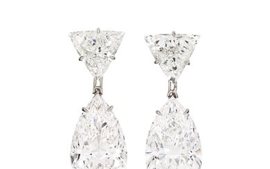 Fine pair of diamond earrings