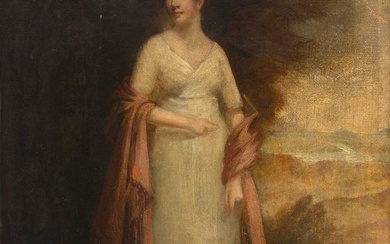 Follower of Sir Thomas Lawrence (1769-1830) Full length portrait of...