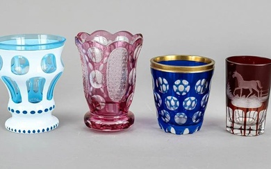 Four beakers, 20th c., differe