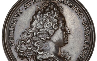 France, Philippe d'Orléans, 1640–1701, AE Medal, by by Ferdinand de Saint Urbain,...