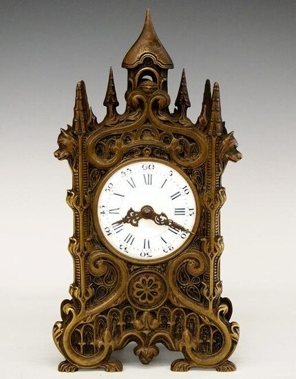 French Gothic Revival Angelus Strike Clock