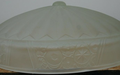 Frosted Art Deco Dome French Vianne Glass Shade