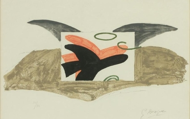 GEORGES BRAQUE COLOR LITHOGRAPH ON PAPER, 1963