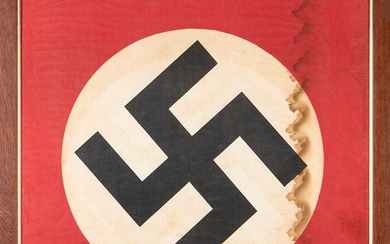 GERMANY, III Reich NSDAP flag Italian manufacture, used during Adolf Hitler's visit to Rome in...