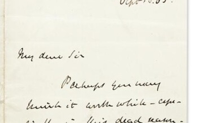 GLADSTONE, WILLIAM E. Autograph Letter Signed