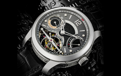 GREUBEL FORSEY. AN IMPRESSIVE AND SPECIALLY EXECUTED PLATINUM WRISTWATCH WITH INCLINED 30° DOUBLE TOURBILLON AND POWER RESERVE INDICATION DOUBLE TOURBILLON 30° EDITION HISTORIQUE MODEL, CIRCA 2011