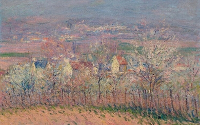 GUSTAVE LOISEAU(1865 Paris 1935)Triel, avril. 1916.Huile sur toile.Signé en bas à gauche : G. Loiseau....
