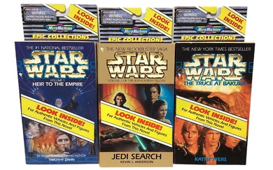 Galoob (c1996) Star Wars Micro Machines Epic Collections including Heir to the Empire, Jedi Search & The Truce at Bakura (Complete Set), with book style window boxes No.66280 (3)