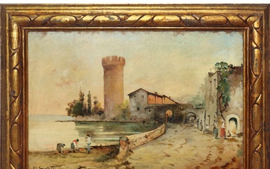 Giacinto Gigante (attribuito a) (Napoli 11/07/1806-Napoli 29/09/1876) - Golfetto con...