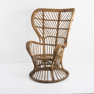 Gio Ponti, Wicker chair, c. 1950