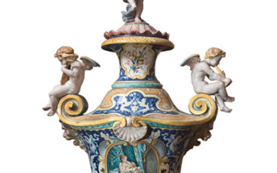 Grande vaso ad anfora, Firenze manifattura Jafet Torelli (1874-1898)