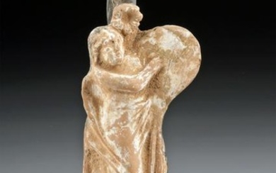 Greek Hellenistic Pottery Vessel of Standing Woman