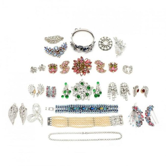 Group of Costume Jewelry & Jewelry Box