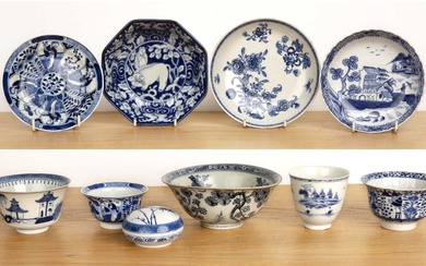 Group of blue and white porcelain Chinese and Japanese to...