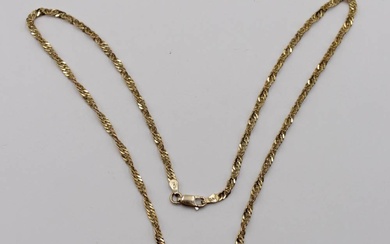 Halskette, 925er Silber vergoldet, Milor Italy, 5,9gr., L-45cm.