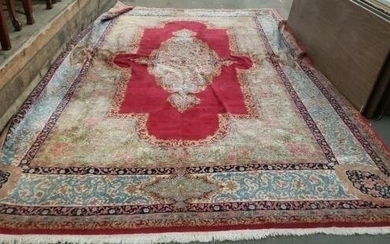 Hand Knotted Persian Kermen Rug 16.10x9.10 ft #13