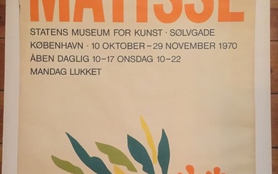 Henri Matisse: “Matisse” Exhibition Poster from Statens Museum For Kunst 1970. Offset in colours. 84×62 cm. Unframed.
