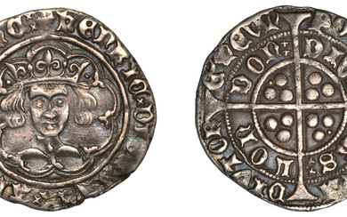 Henry VI (First reign, 1422-1461), Leaf-Pellet issue, Class C, Groat, London, mm....