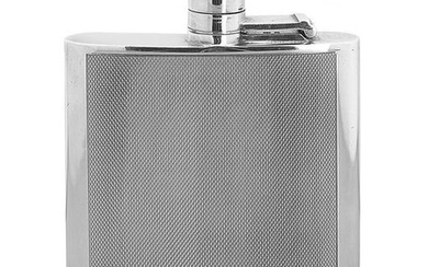 Hermes English Sterling Silver Flask