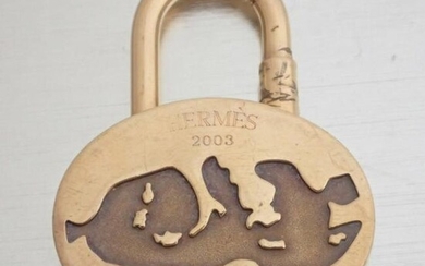 Hermes HERMES Cadena 2003 ANNEE MEDITERRANEE Gold Metal Material Charm Pendant Women's Men's