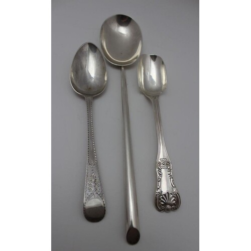 Hukin & Heath, a plain silver serving spoon, Birmingham 1937...