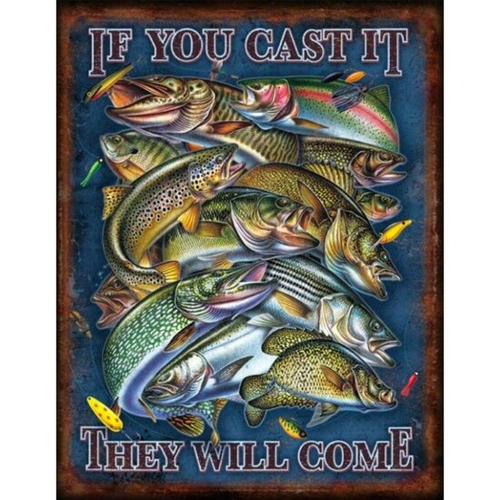 If You Cast It They Will Come, Fishing, Metal Pub Bar