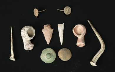 Interesting Lot of Ten Ancient and Antique Objects